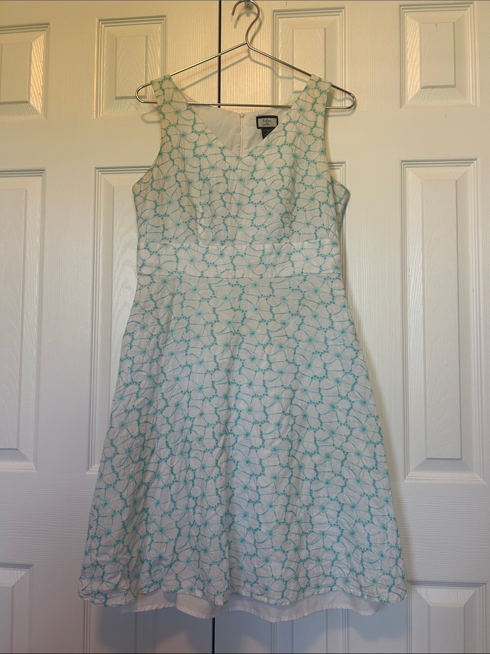 Vintage Believe Petite Embroidered Linen Midi Dress, size 10P